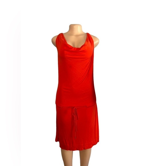 Diane Von Furstenberg Tadd Orange Dress Viscose Knit - Picture 3 of 12